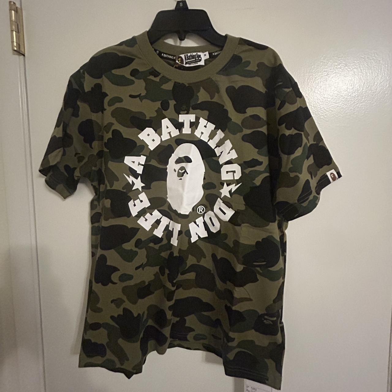 a bathing ape camo t shirt never used, still has... - Depop