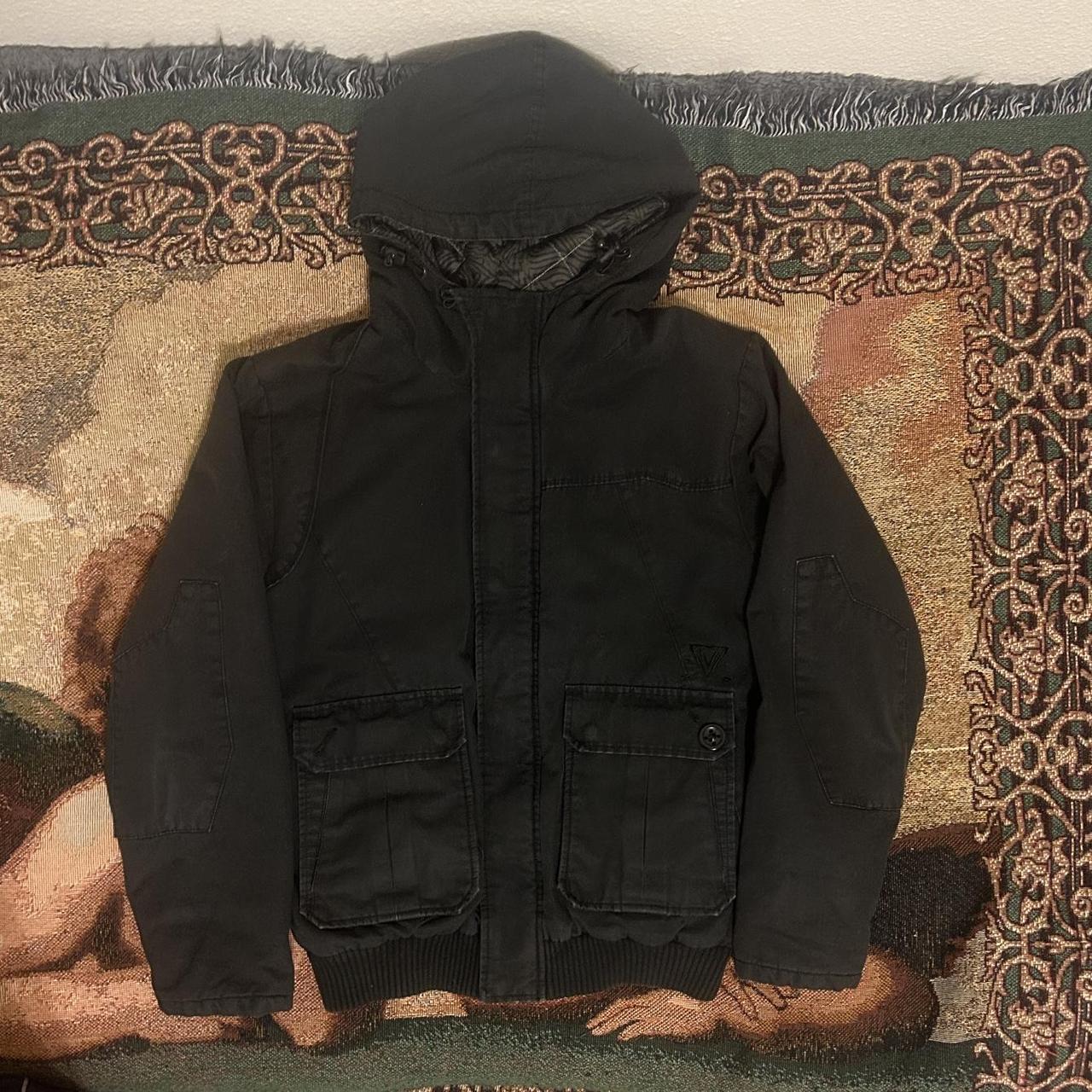 vintage black jacket size small but can fit... Depop