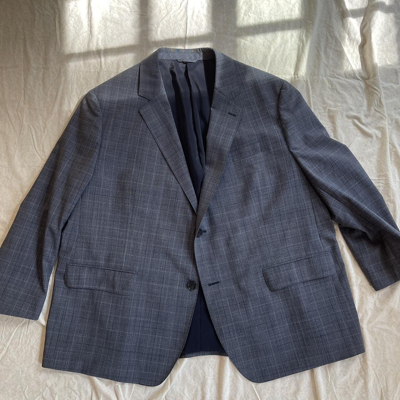 Bonobos grey blue sports jacket - Checked pattern -... - Depop