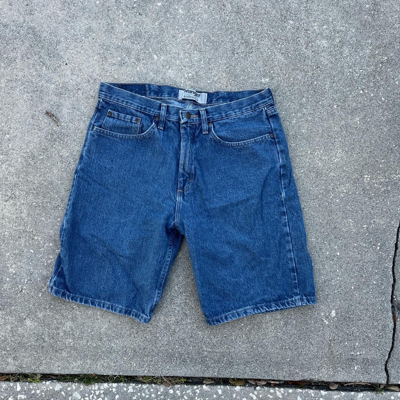 Baggy Wrangler Blue Jorts SZ 34 Price Negotiable - Depop