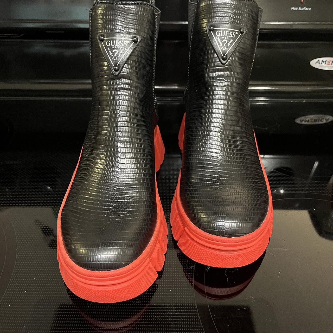 guess red shoes sneakers