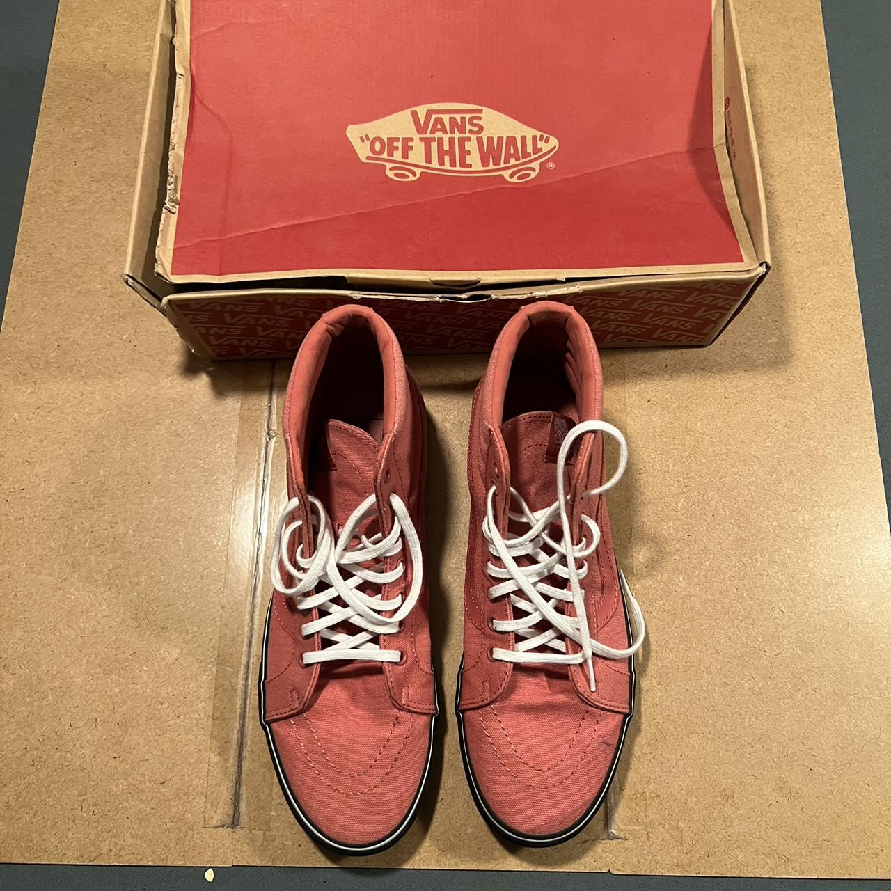 Y2K vans high top salmon color shoes size