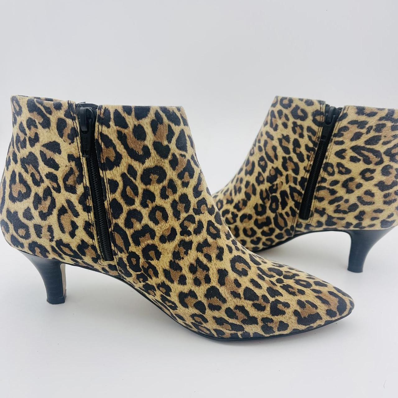 Women s Clarks Ankle Boots 4 Leopard Print Low Heel. Depop