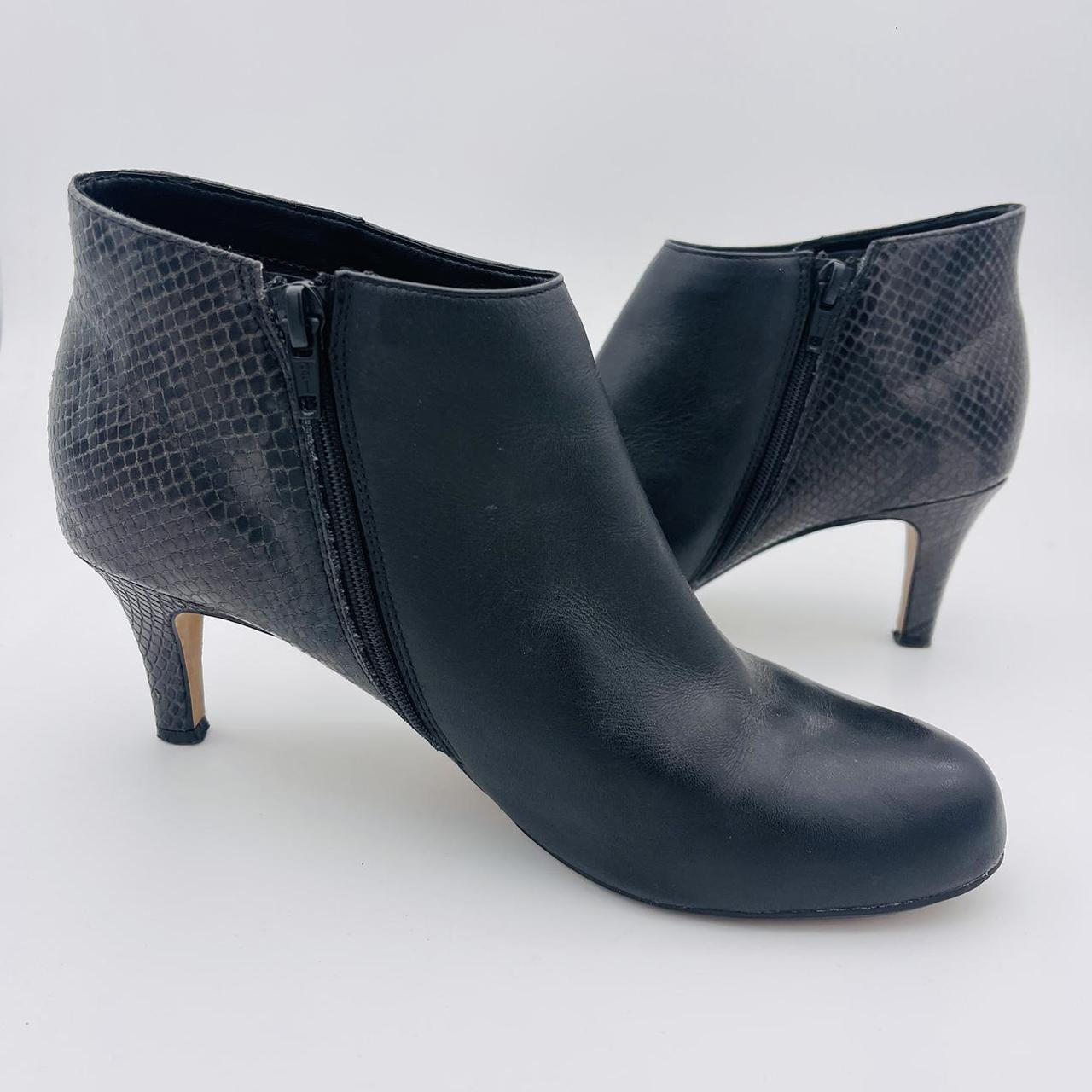 clarks leather ankle boots
