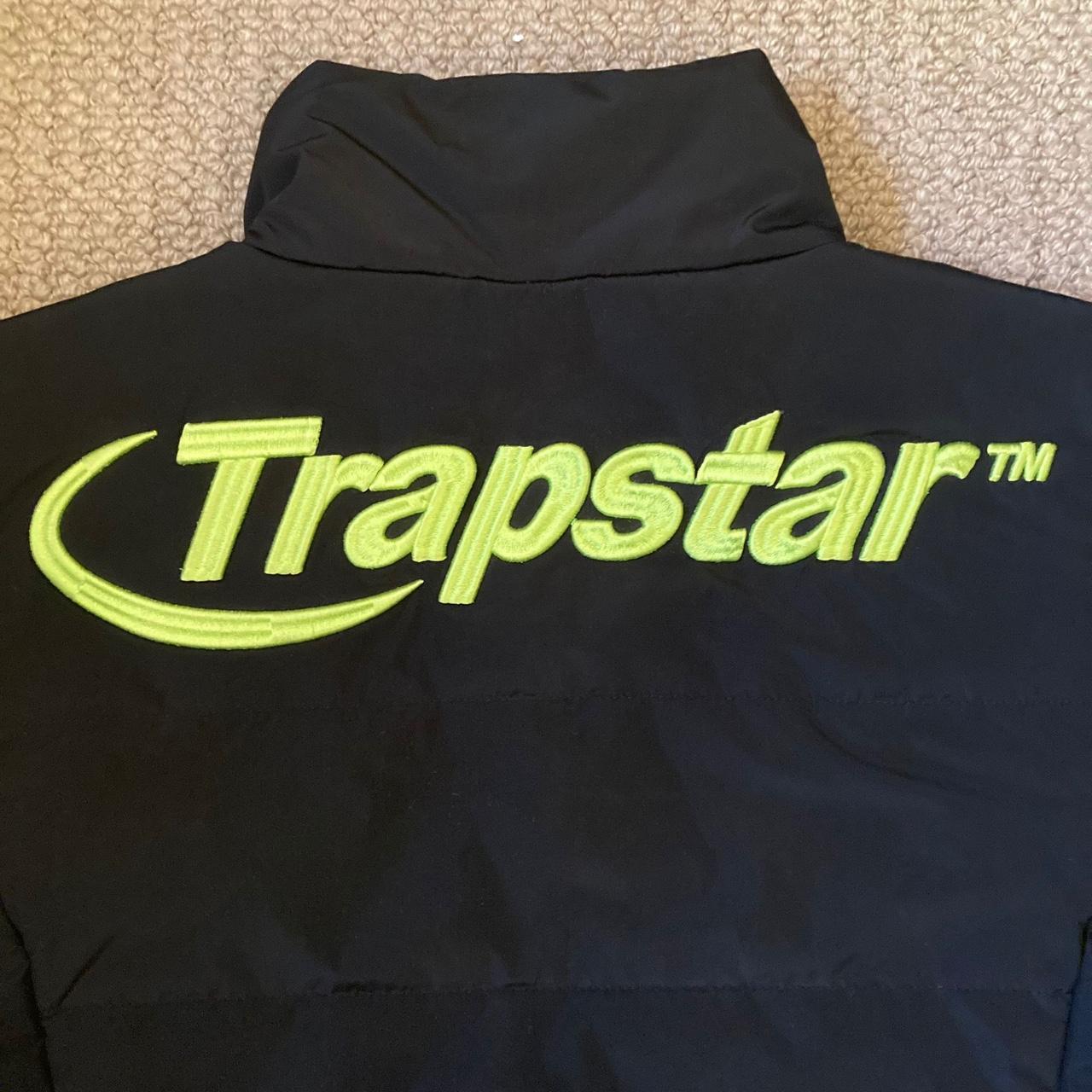 TRAPSTAR vest jacket, black and fluorescent... Depop