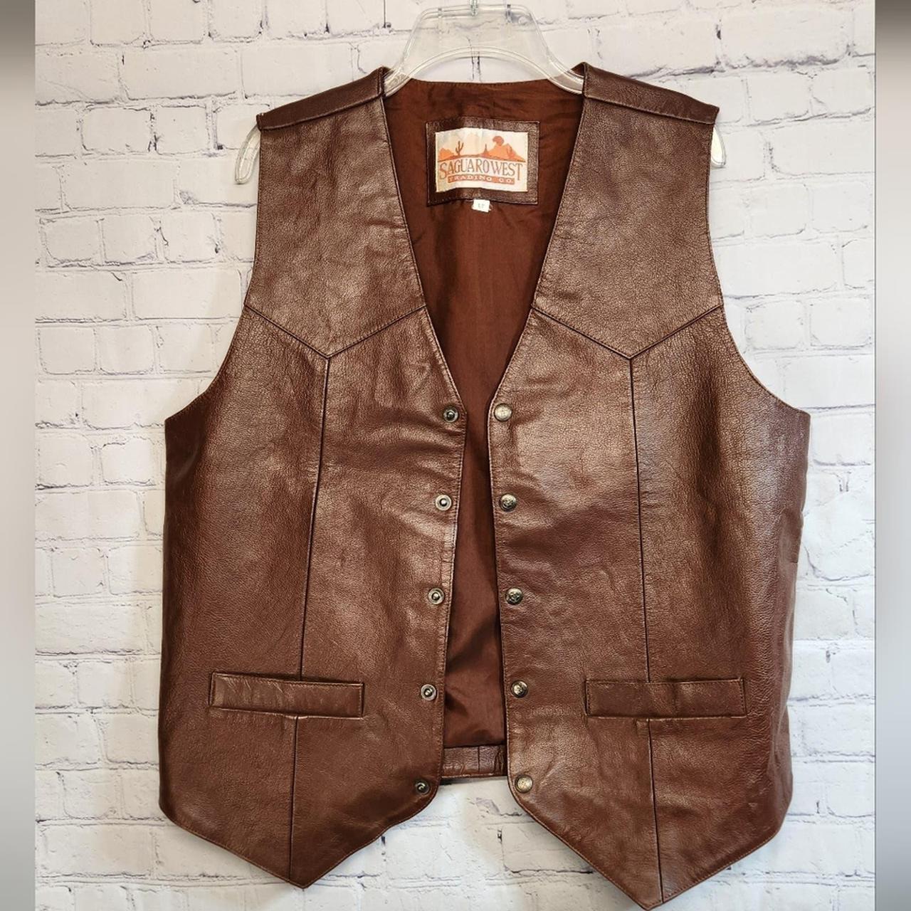 Saguaro west leather on sale vest