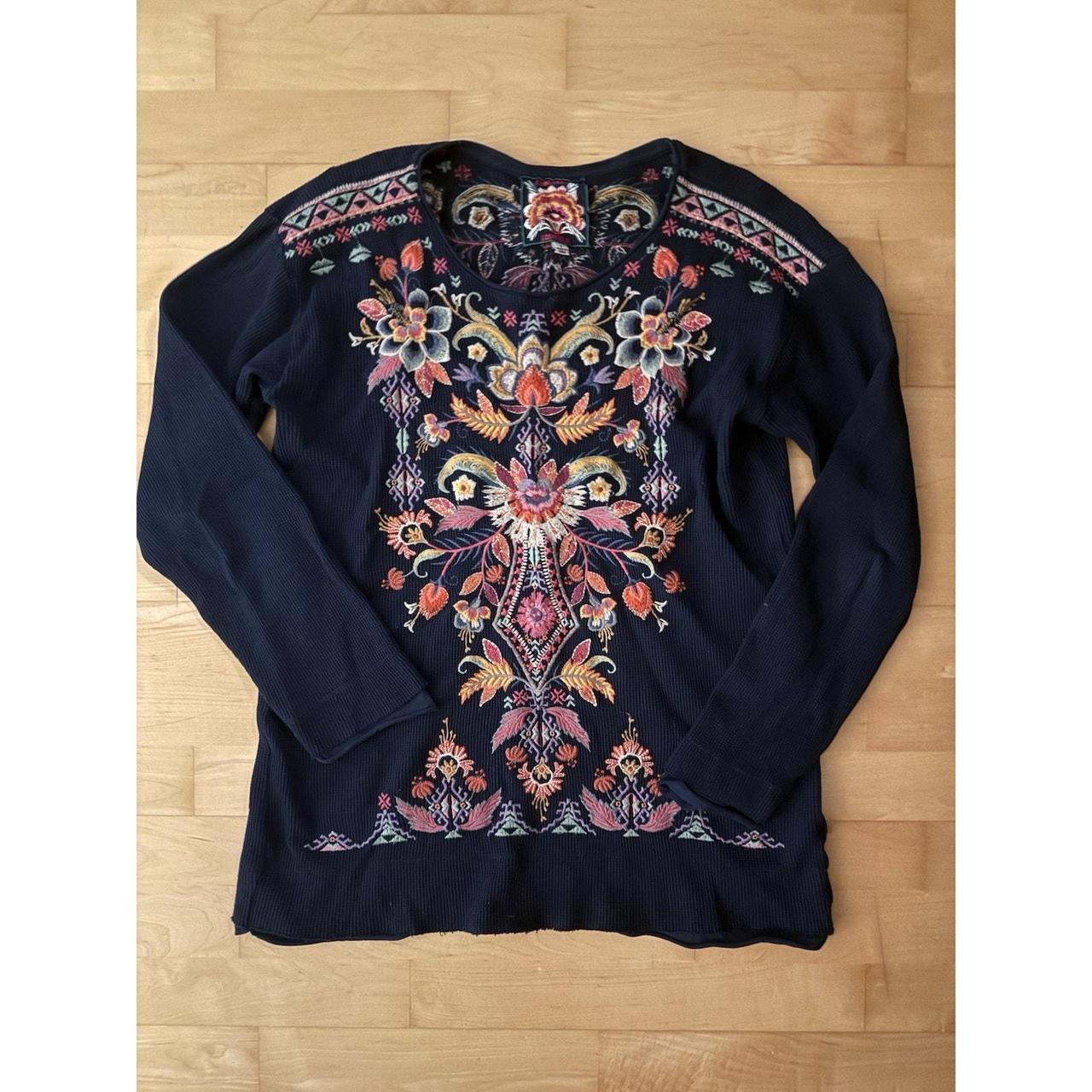 Johnny Was Women's T-shirt - Blue - S – The Johnn… - image 2