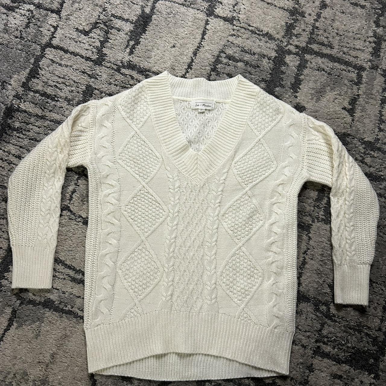 Size S off white oversized sweater. Comfortable and... - Depop