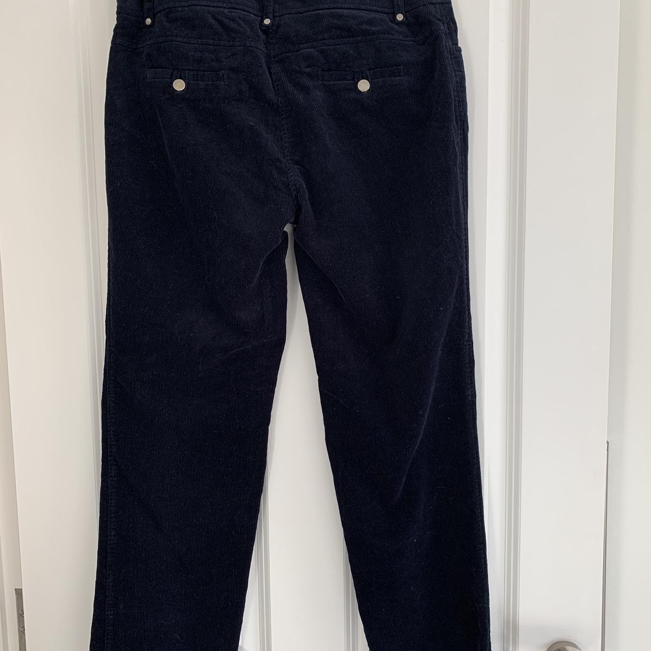 Jaeger Black Corduroy Trousers Size 10 Overall... - Depop