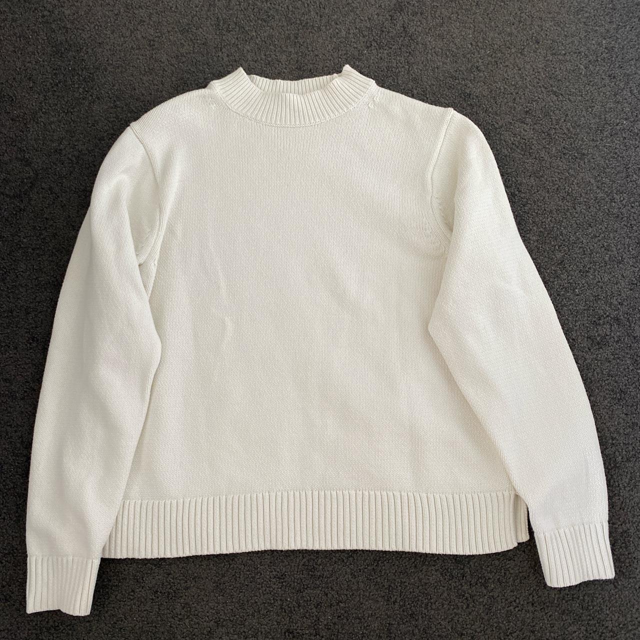 UNIQLO - high neck white sweater, size - s - Depop