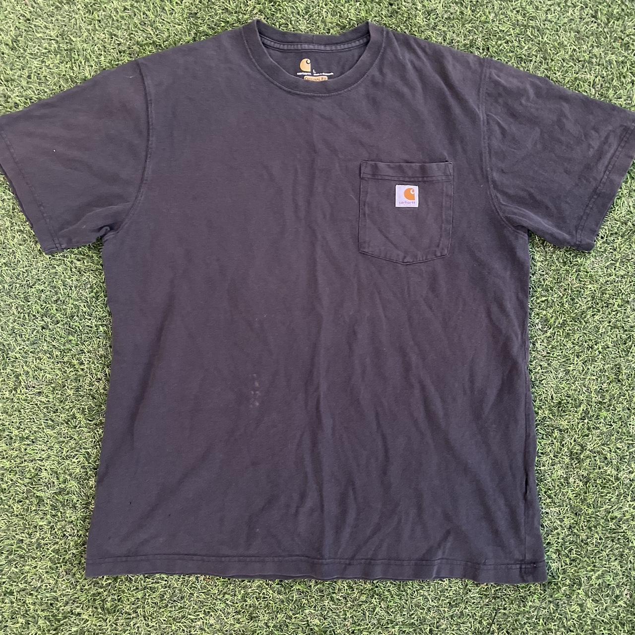 Black Carhartt tee - Depop