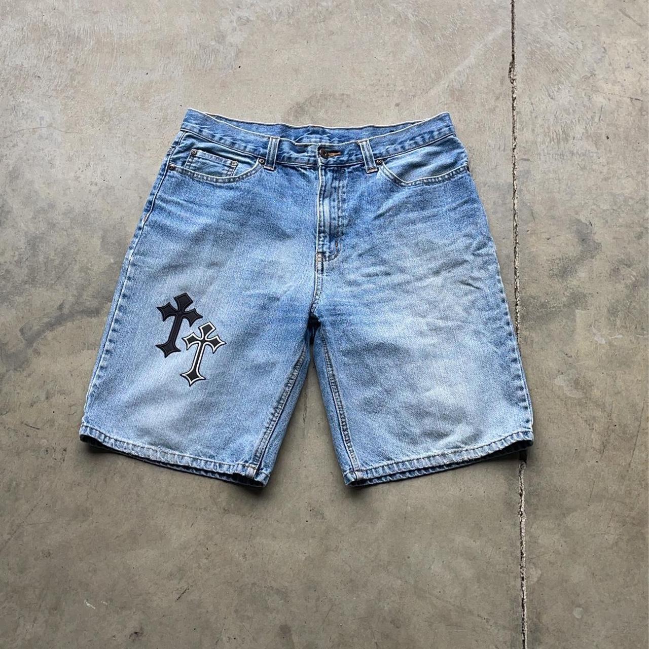 Faded glory Jean shorts custom Size 34 - Depop