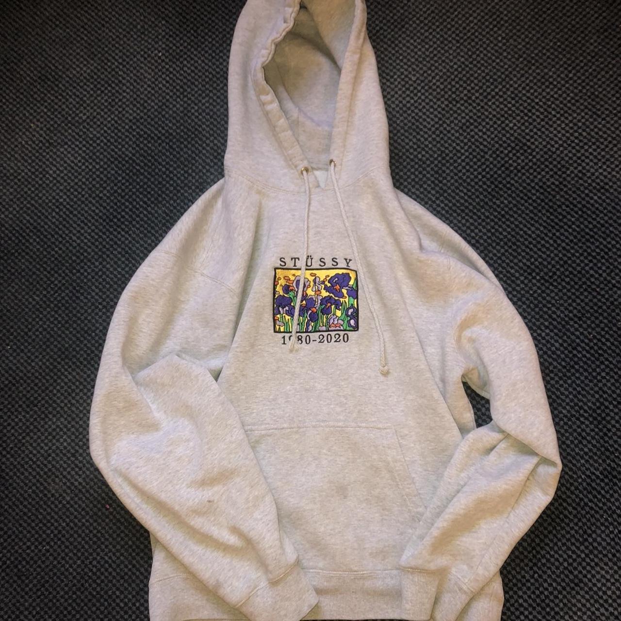 Stüssy Men's Grey Hoodie | Depop