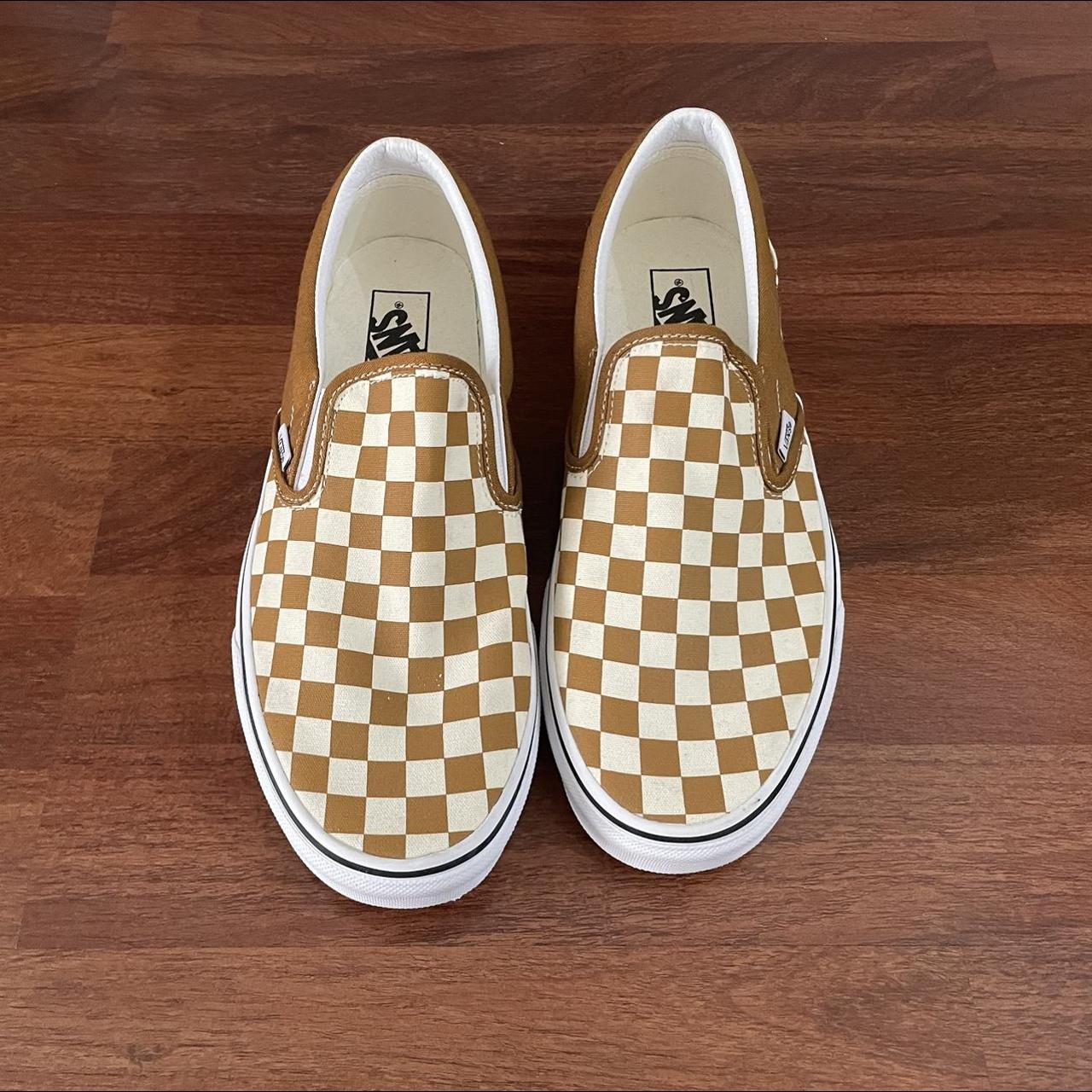 Vans Men's Yellow and White Trainers | Depop