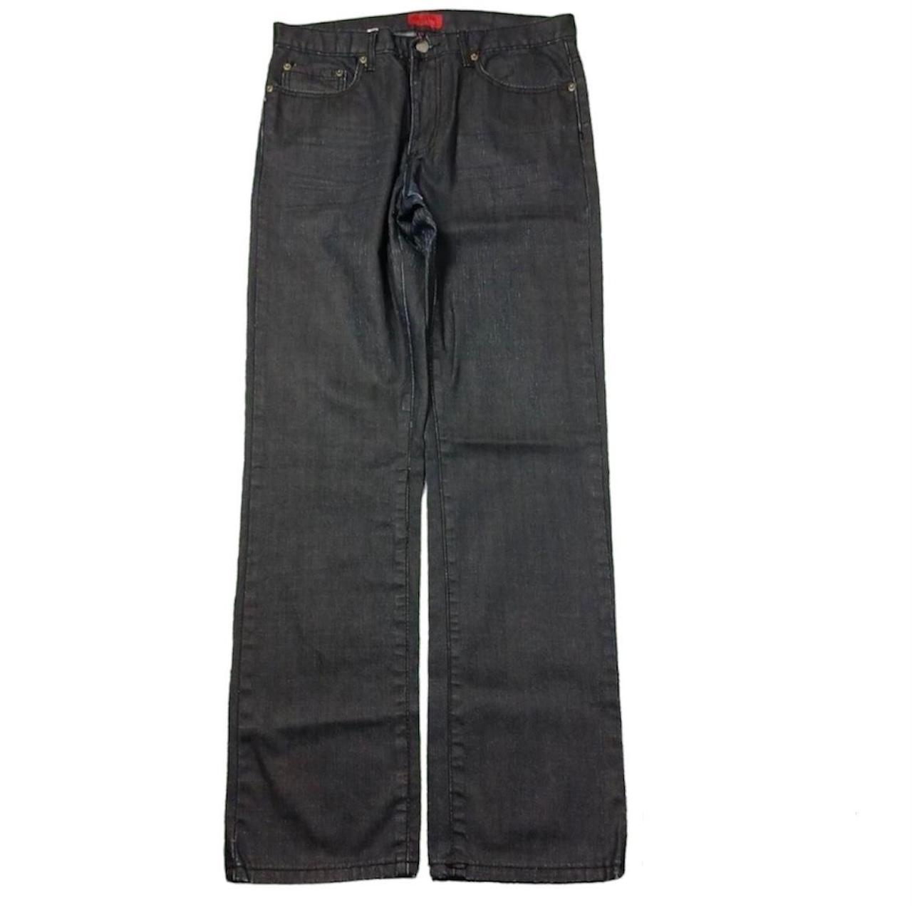 Alfani Jeans Mens 32x32 Slim Fit Wax Coated Mid Rise... Depop