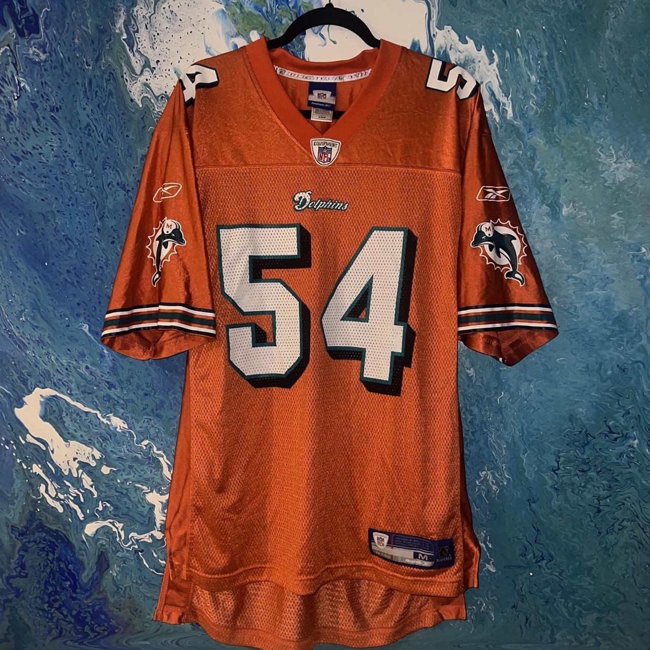 Men's Medium Reebok Zach Thomas Orange Dolphins - Depop