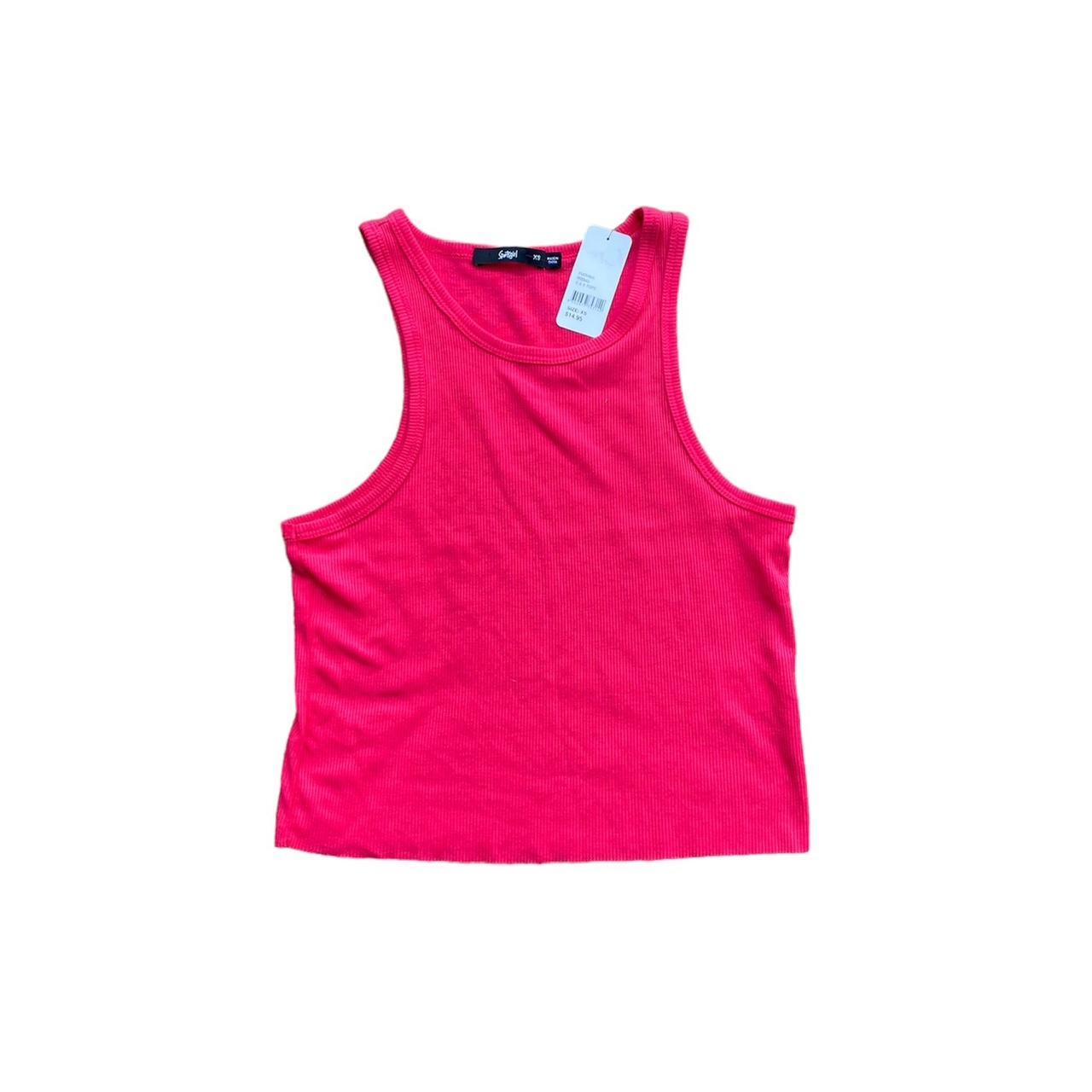 Sports girl pink singlet top brand new with... - Depop
