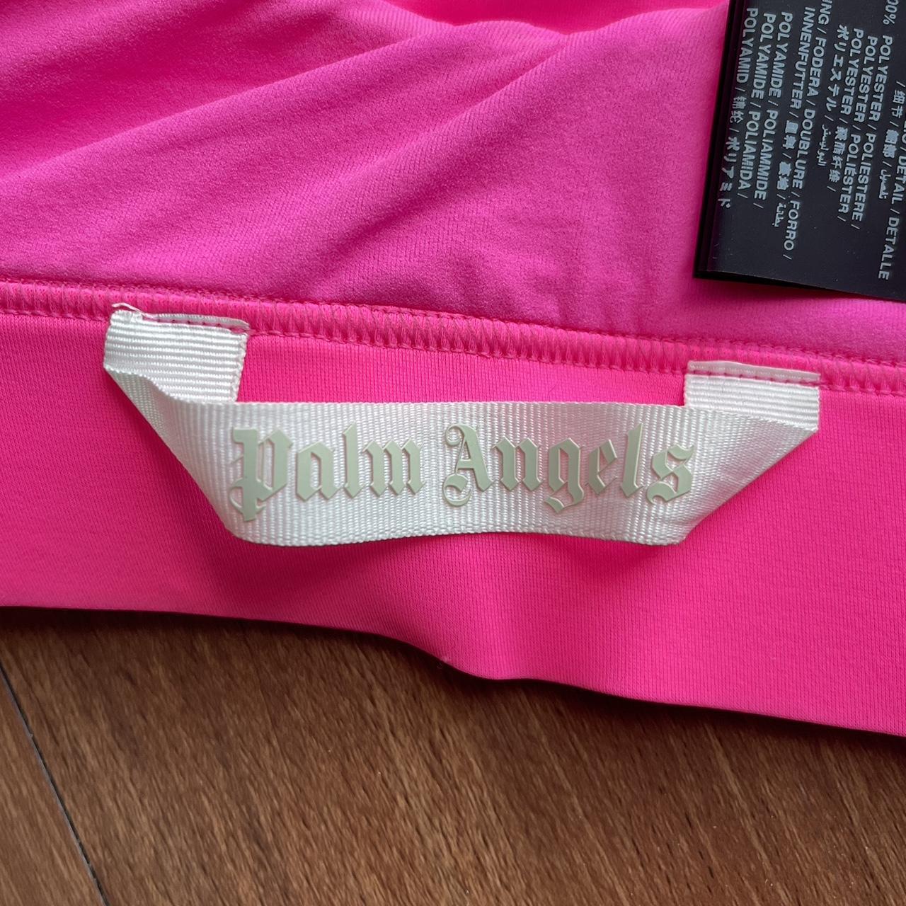 Palm Angels Women's Pink and White Crop-top (3)