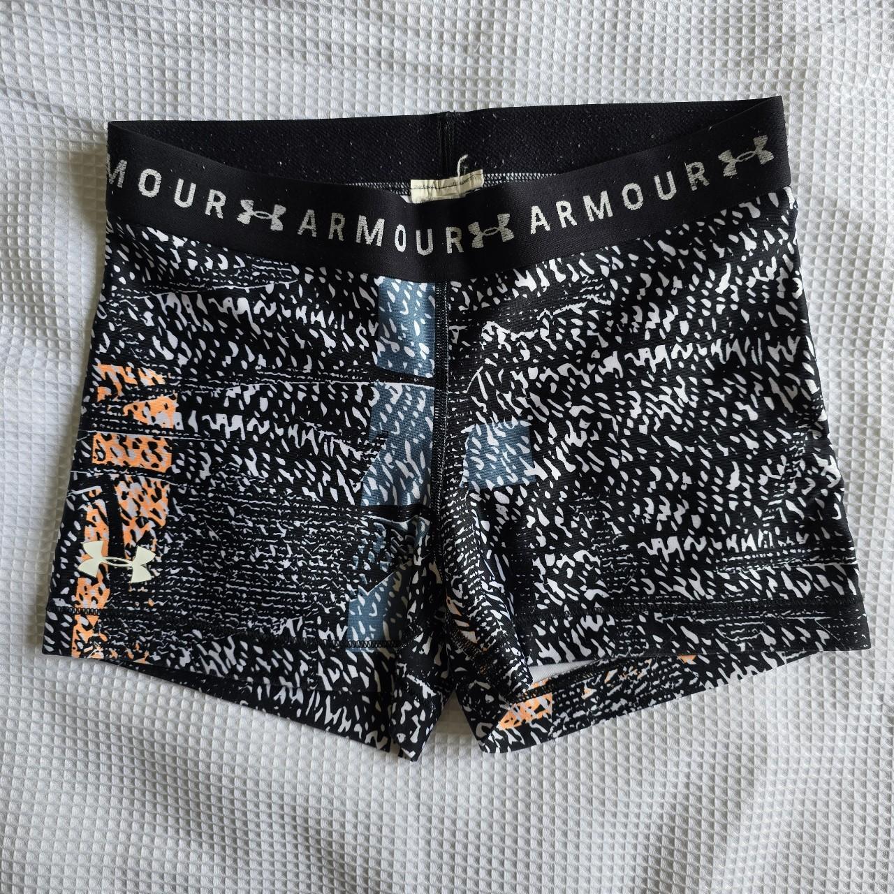 Under Armour black patterned booty shorts Size S /... - Depop