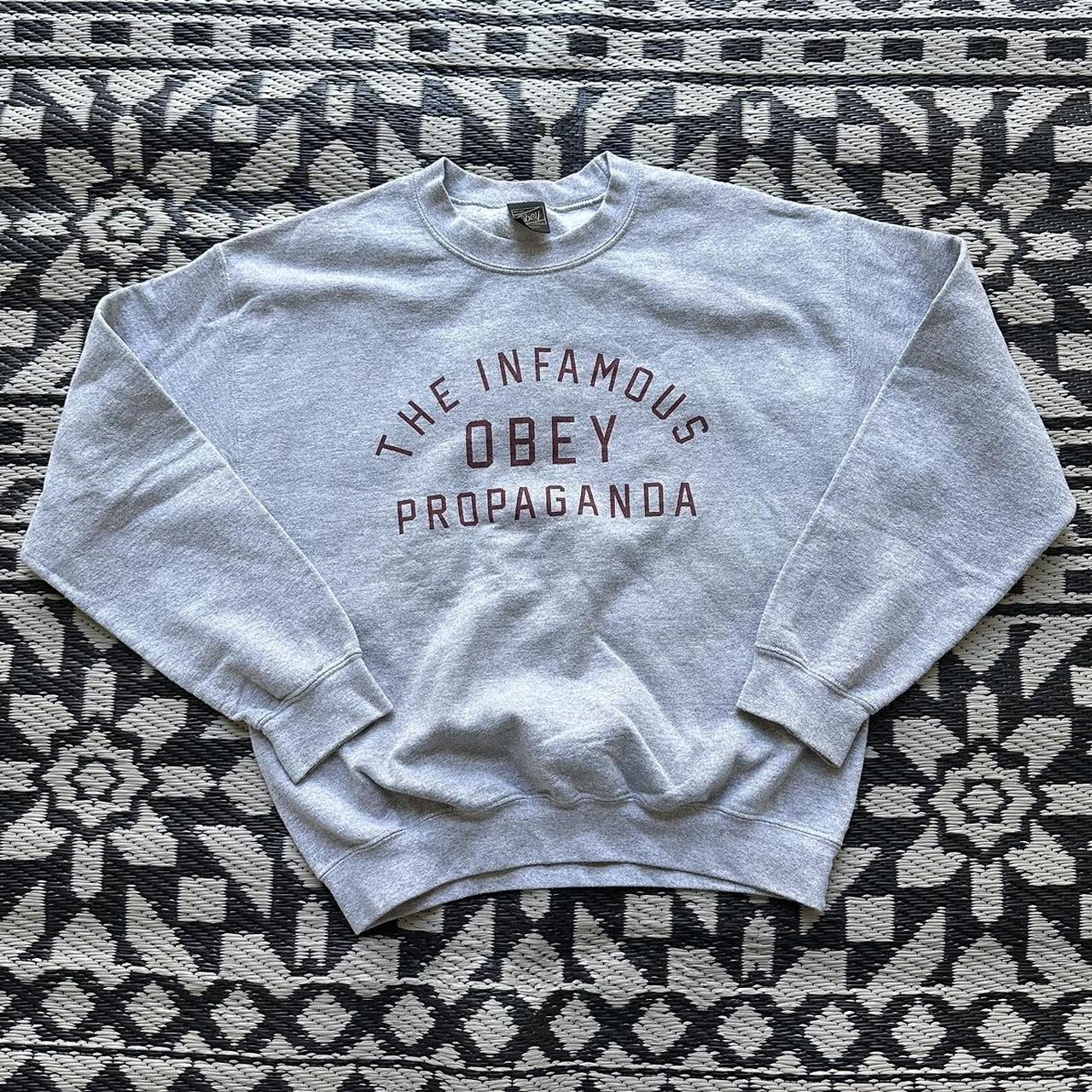 90s vintage the infamous obey propaganda sweatshirt Depop