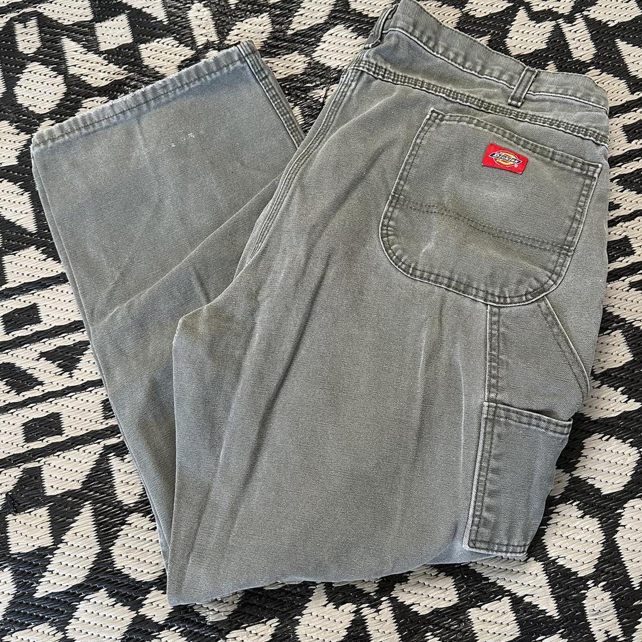 Vintage 90d grey dickies carpenter pants 42x30 - Depop
