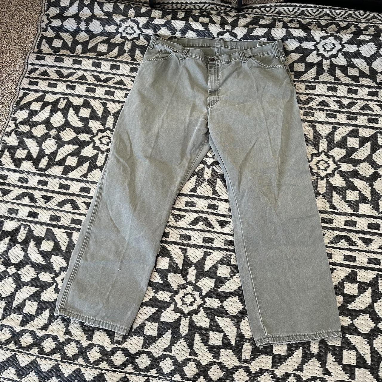 Vintage 90d grey dickies carpenter pants 42x30 - Depop