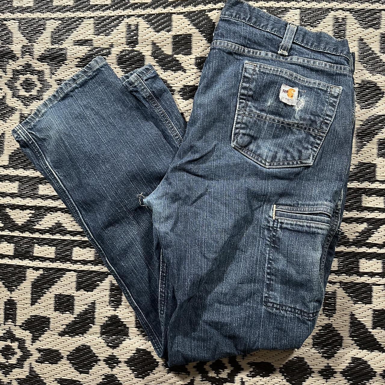 Vintage y2k carpenter Carhartt jeans 40x32 - Depop