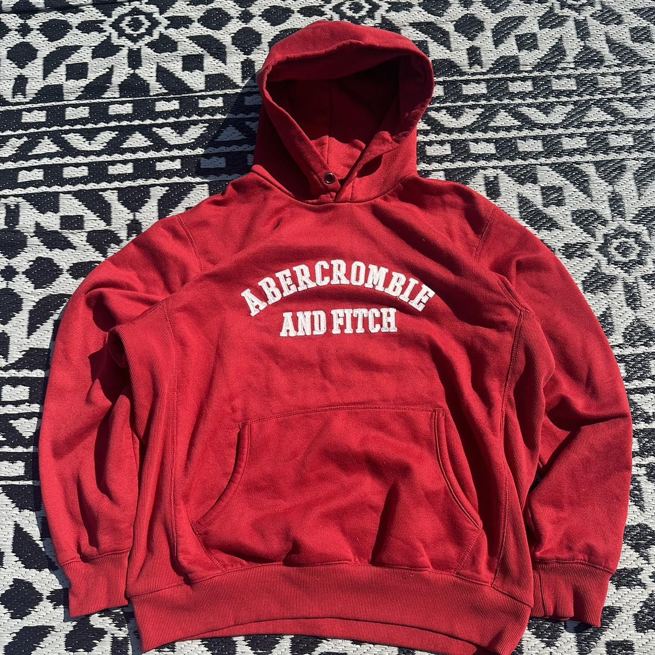 Abercrombie red hoodie best sale