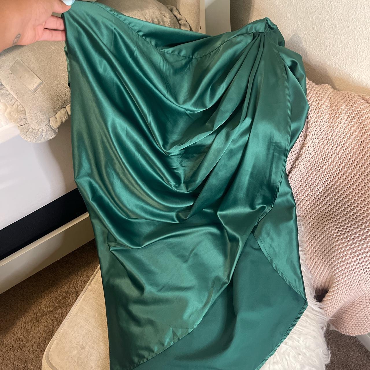 Shein curve maxi dress size 3xl (22). Green with - Depop