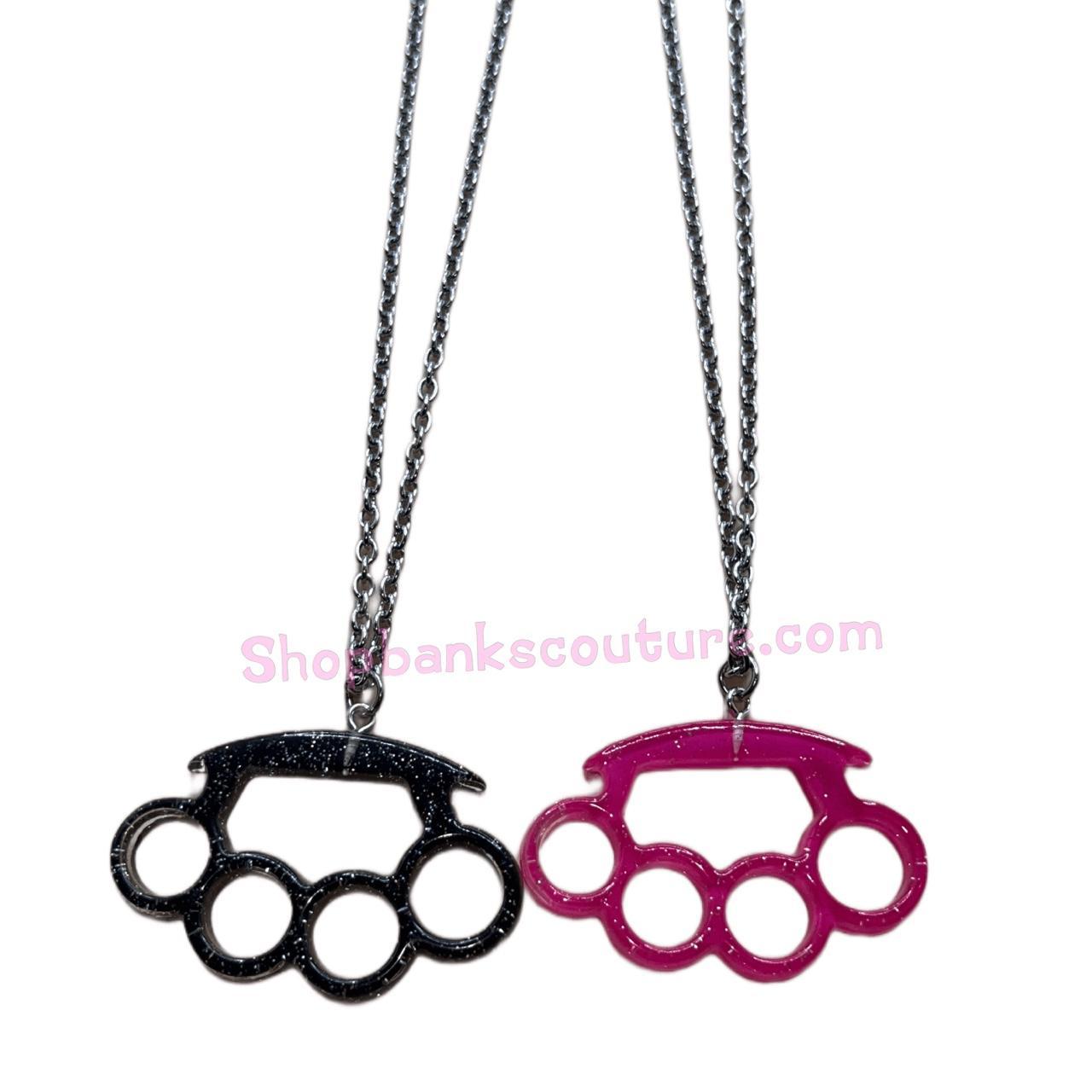 HUSTLER BRASS KNUCKLES NECKLACES ♡ ONE ONLY Depop