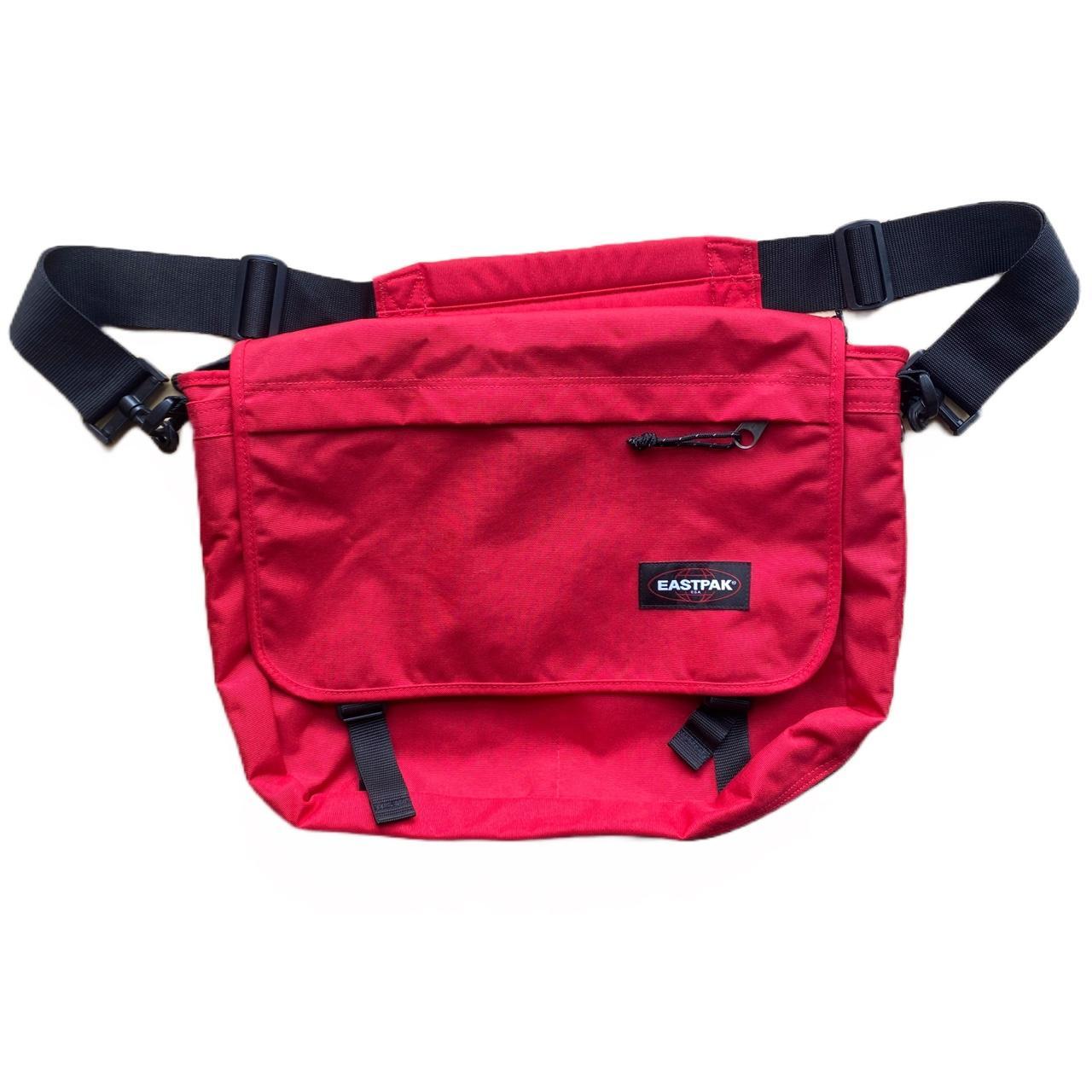 Eastpak red satchel side bag with adjustable... - Depop