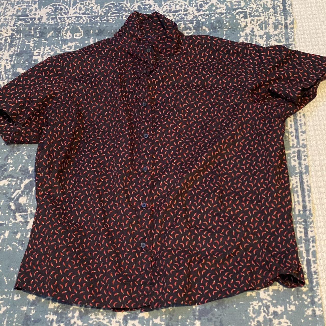 Men's Red and Black Shirt | Depop