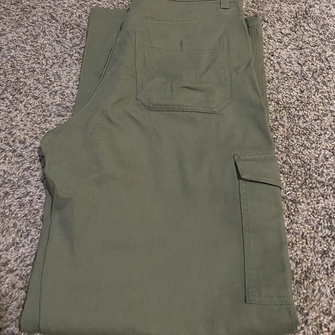 green H&M cargo pants size 6 - Depop