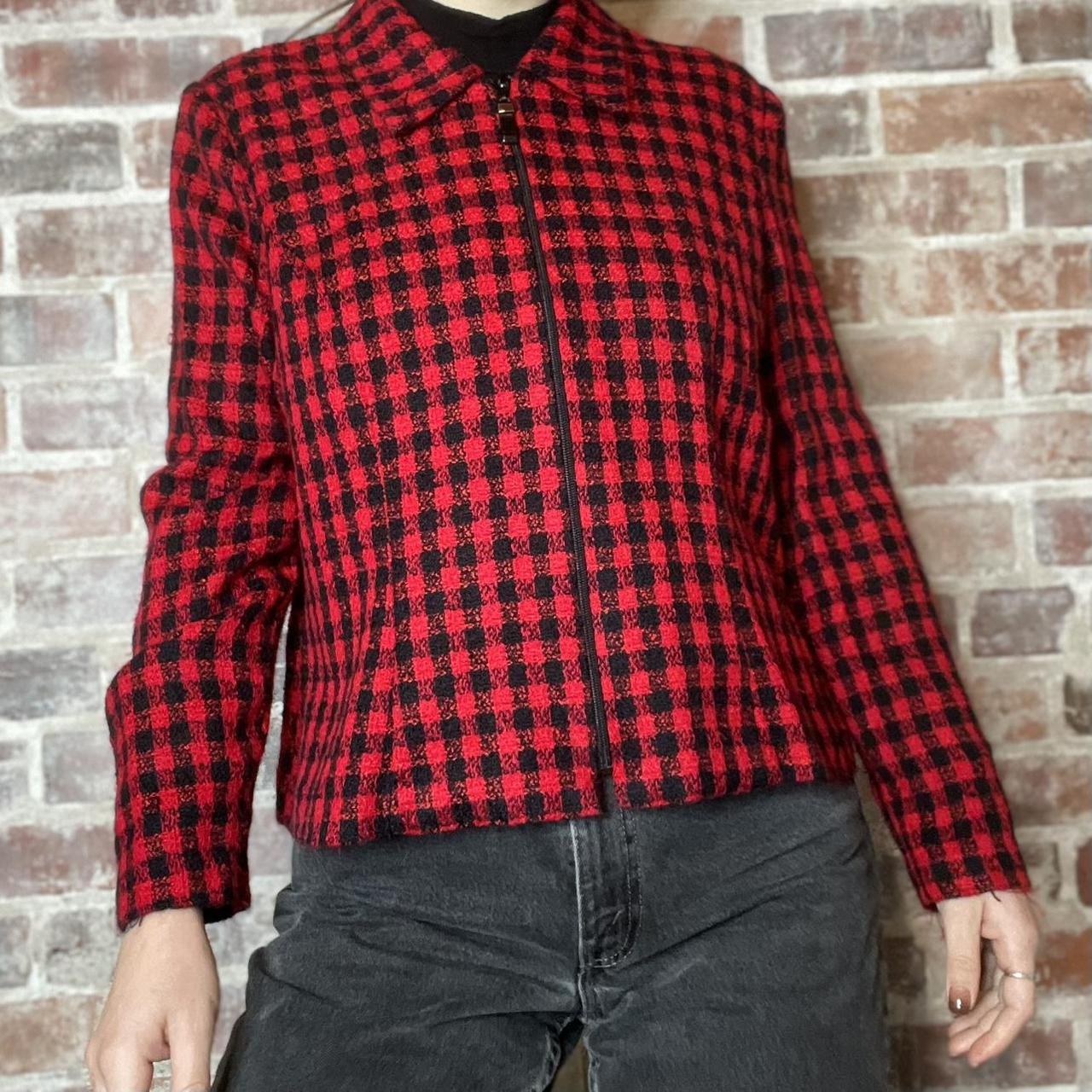 Basic Editions Women's Red and Black Jacket (2)