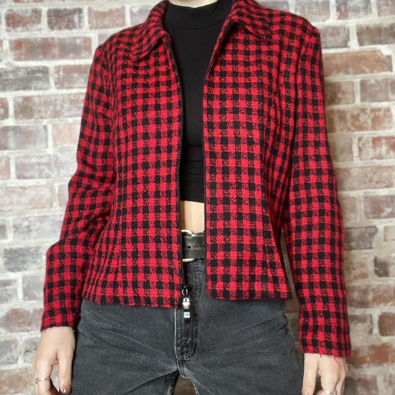 Basic Editions Women's Red and Black Jacket (3)