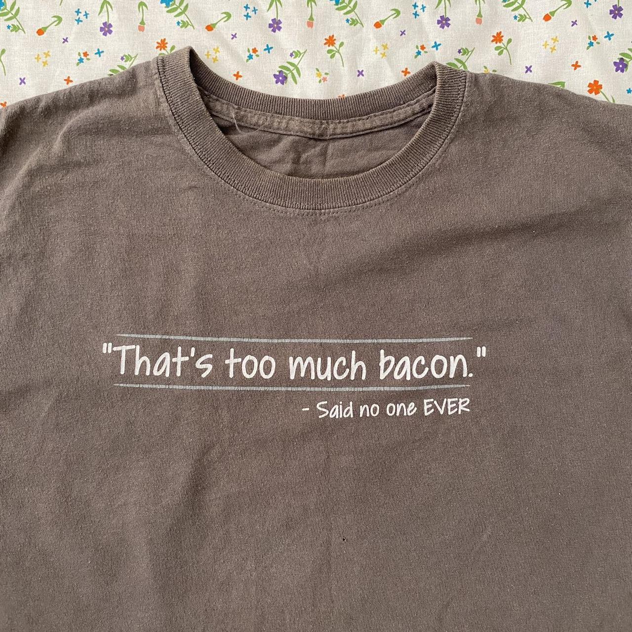 BACON Women's Silver and Grey T-shirt (2)