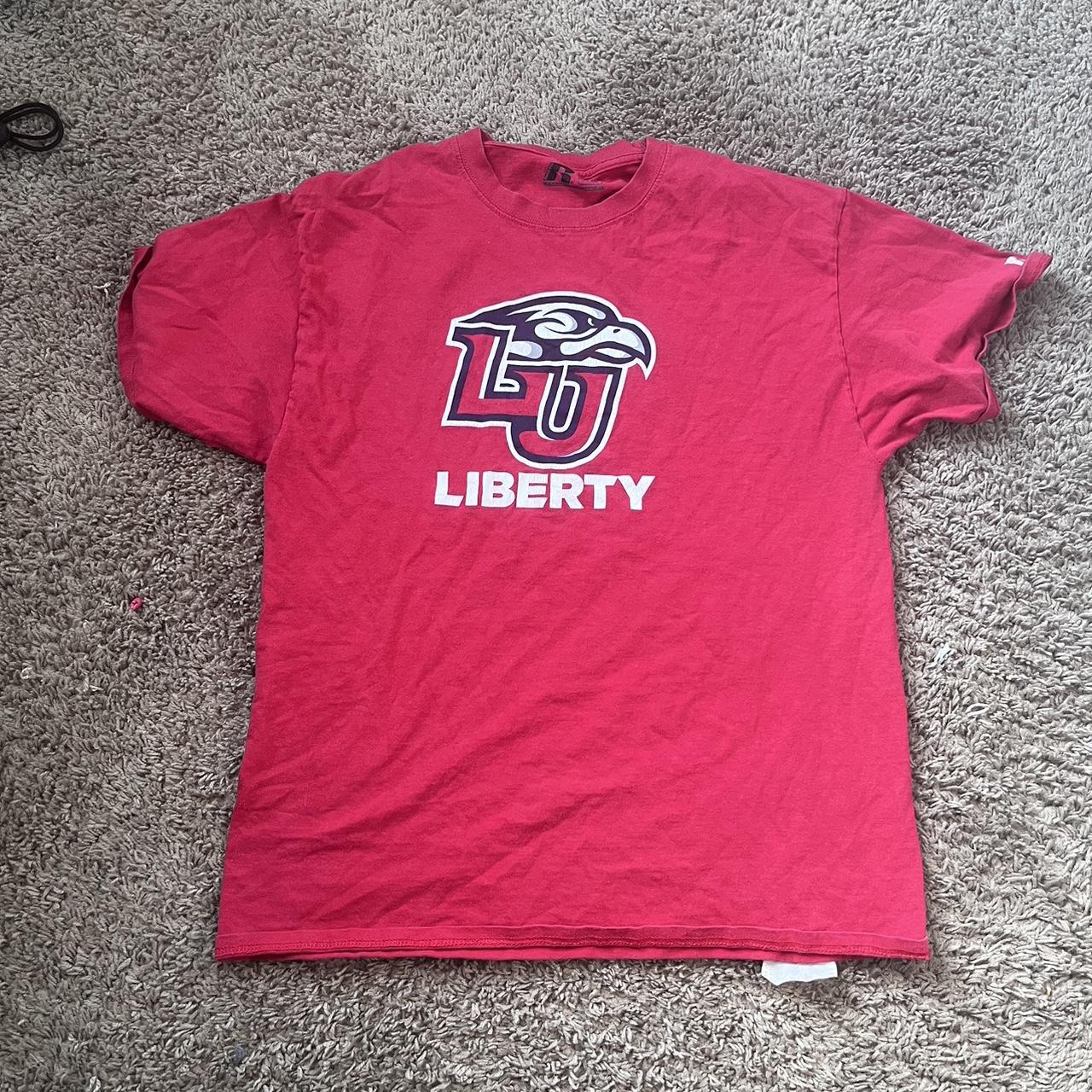 Liberty London Men's Red and White T-shirt