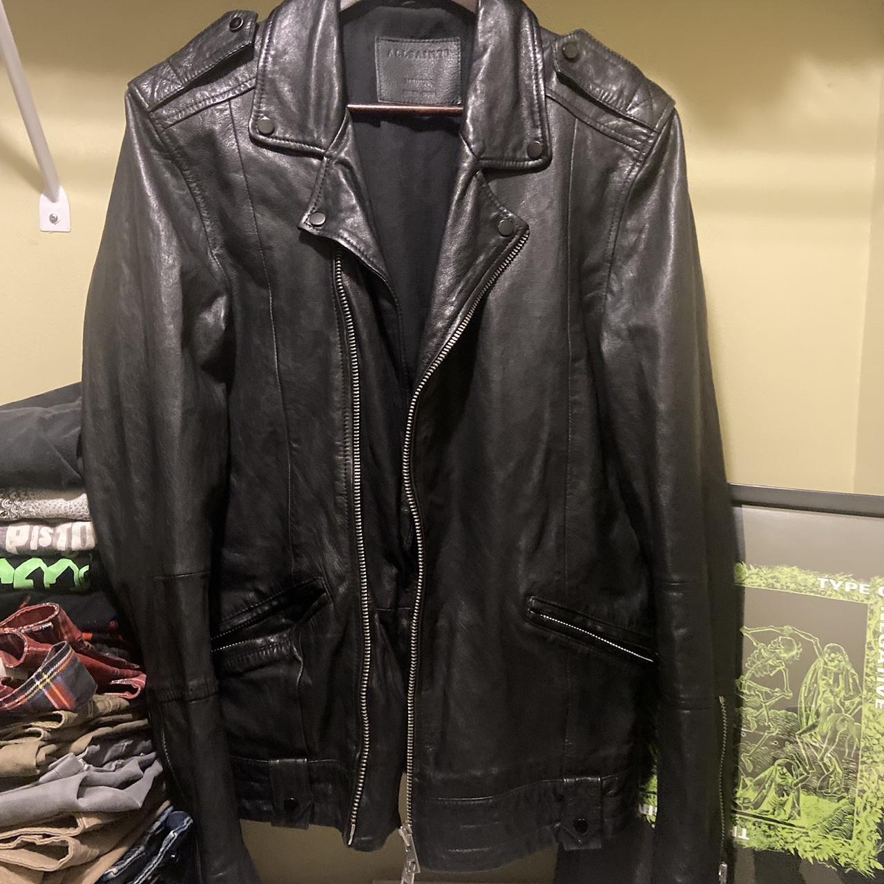 All saints griffin leather jacket sale