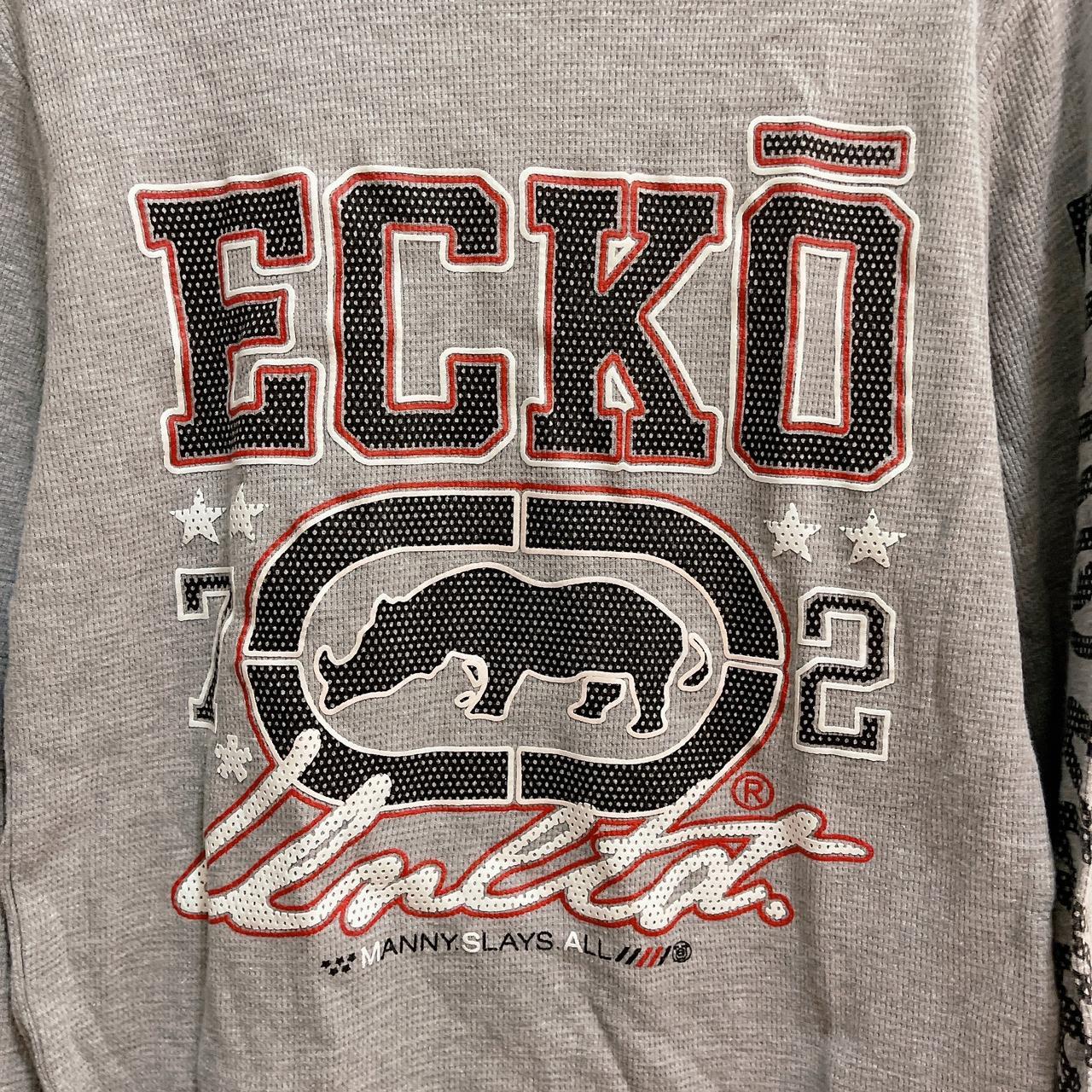 Ecko Unlimited Gray Y2k Long Sleeve Size: - Depop