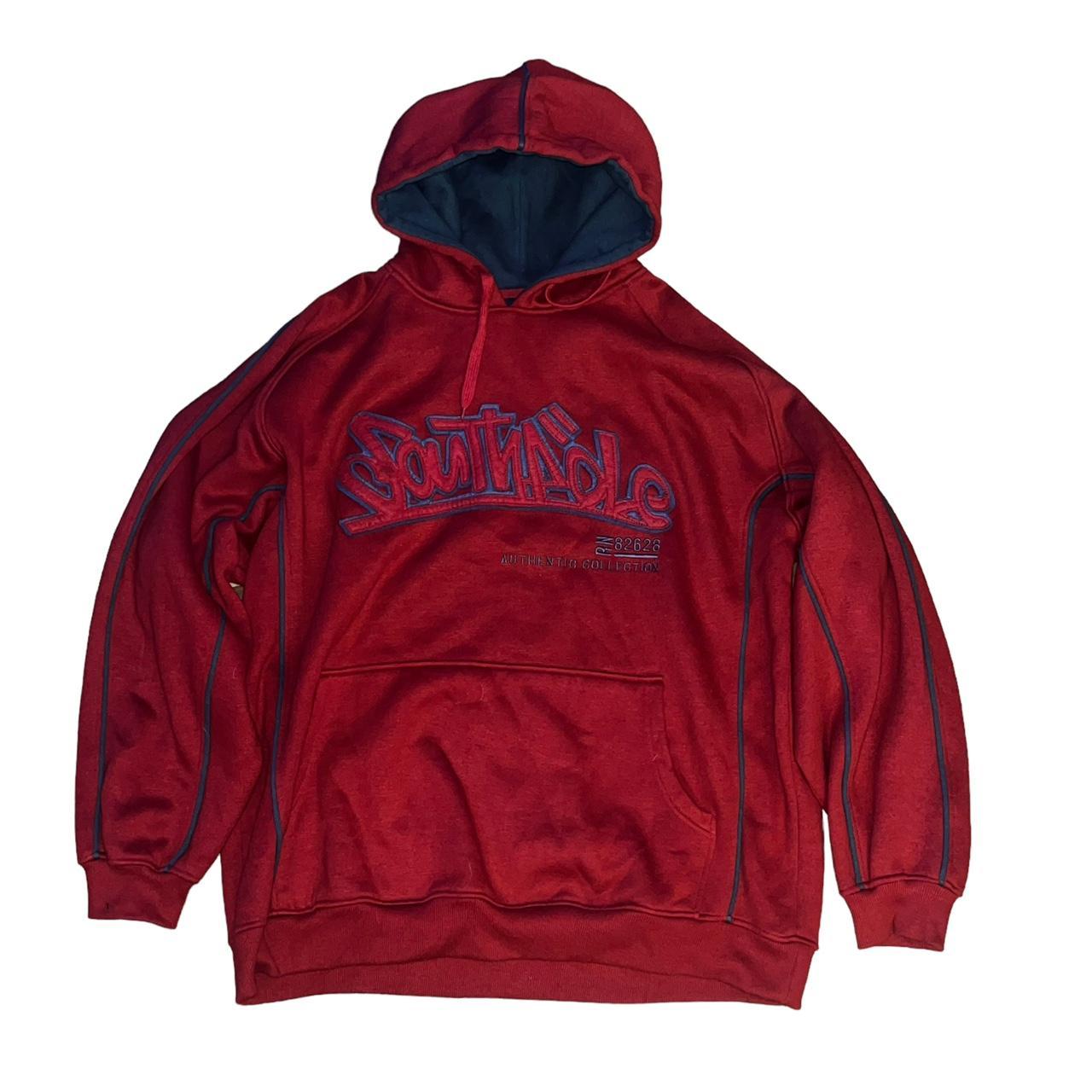 Southpole Men's Red and Blue Hoodie | Depop