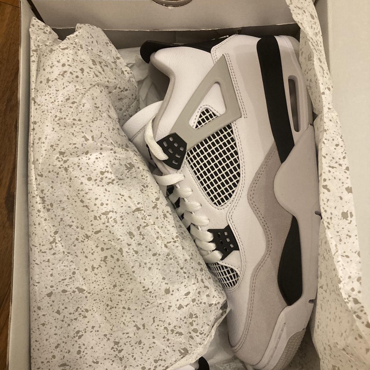 white black jordan 4s