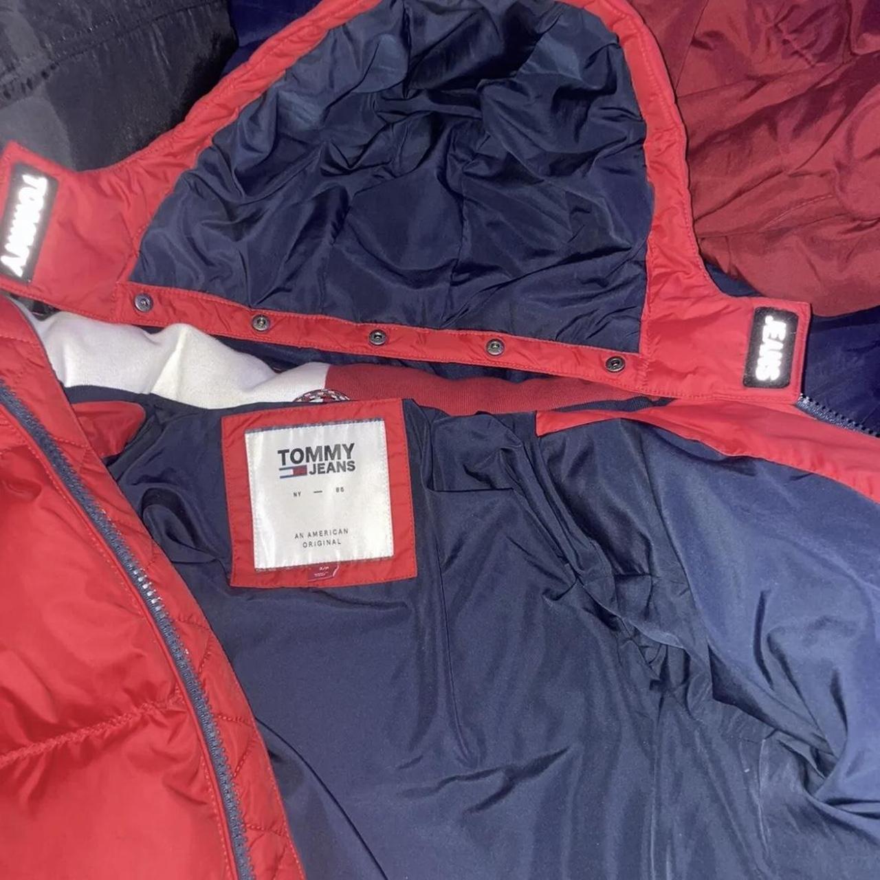 Tommy jeans red on sale jacket