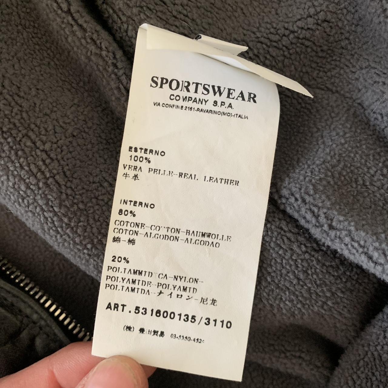 Stone Island junior black leather hooded bomber Depop