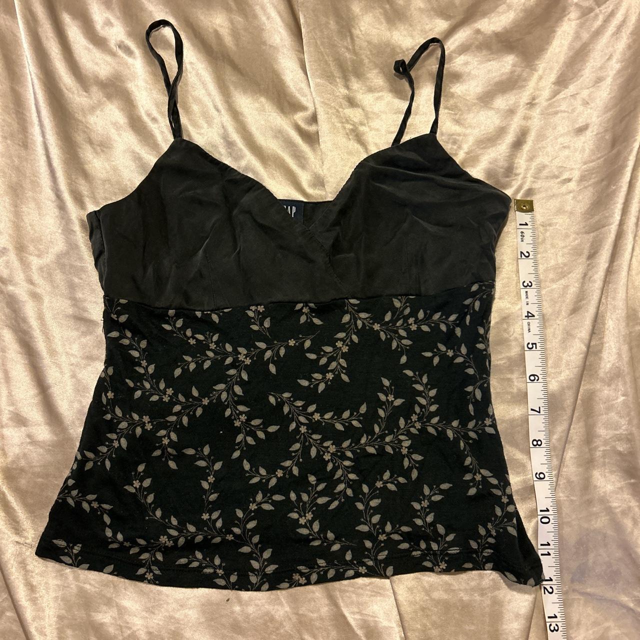 Gap tank top w/ floral print and zipper, not... Depop