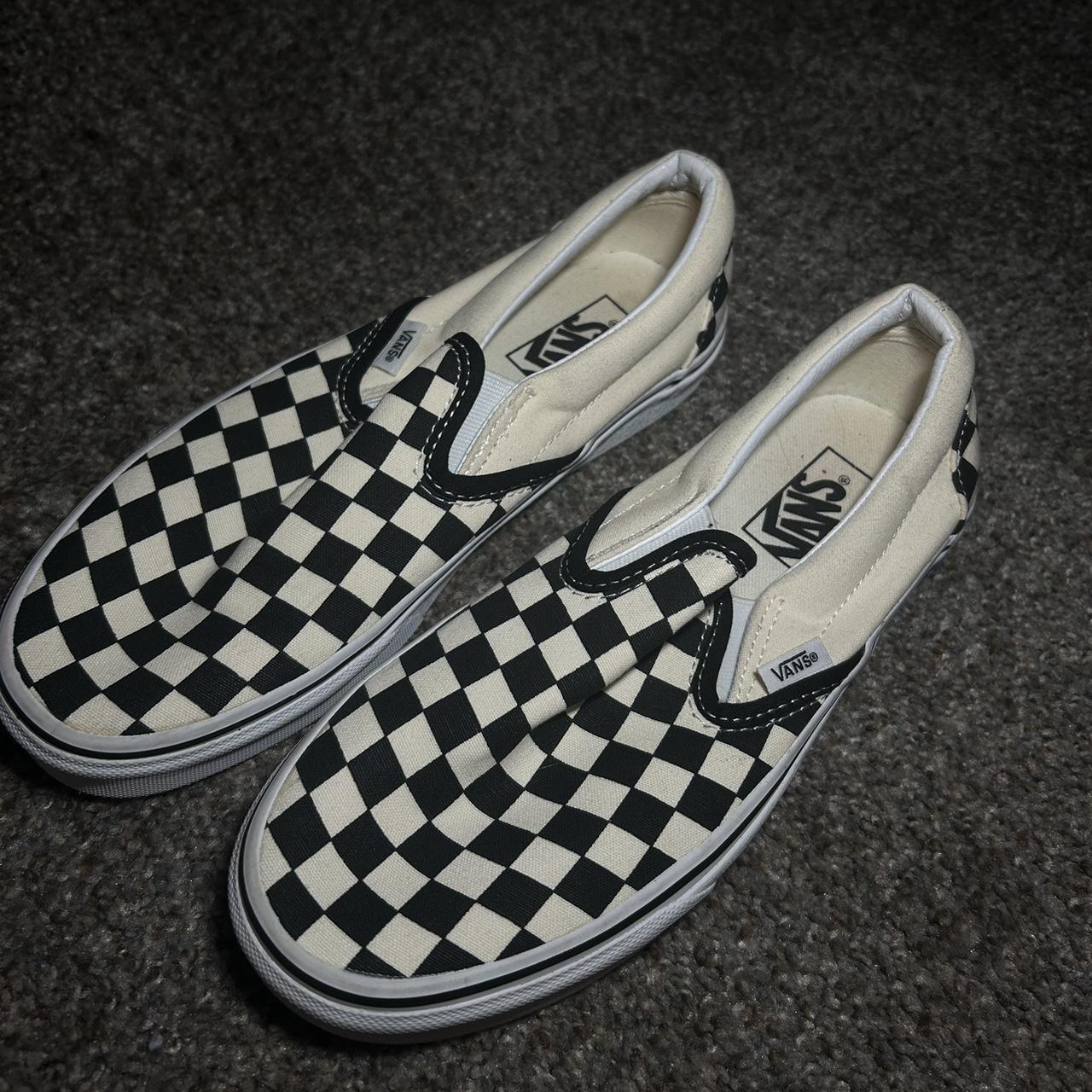 Checkerboard vans cheap womens 8.5