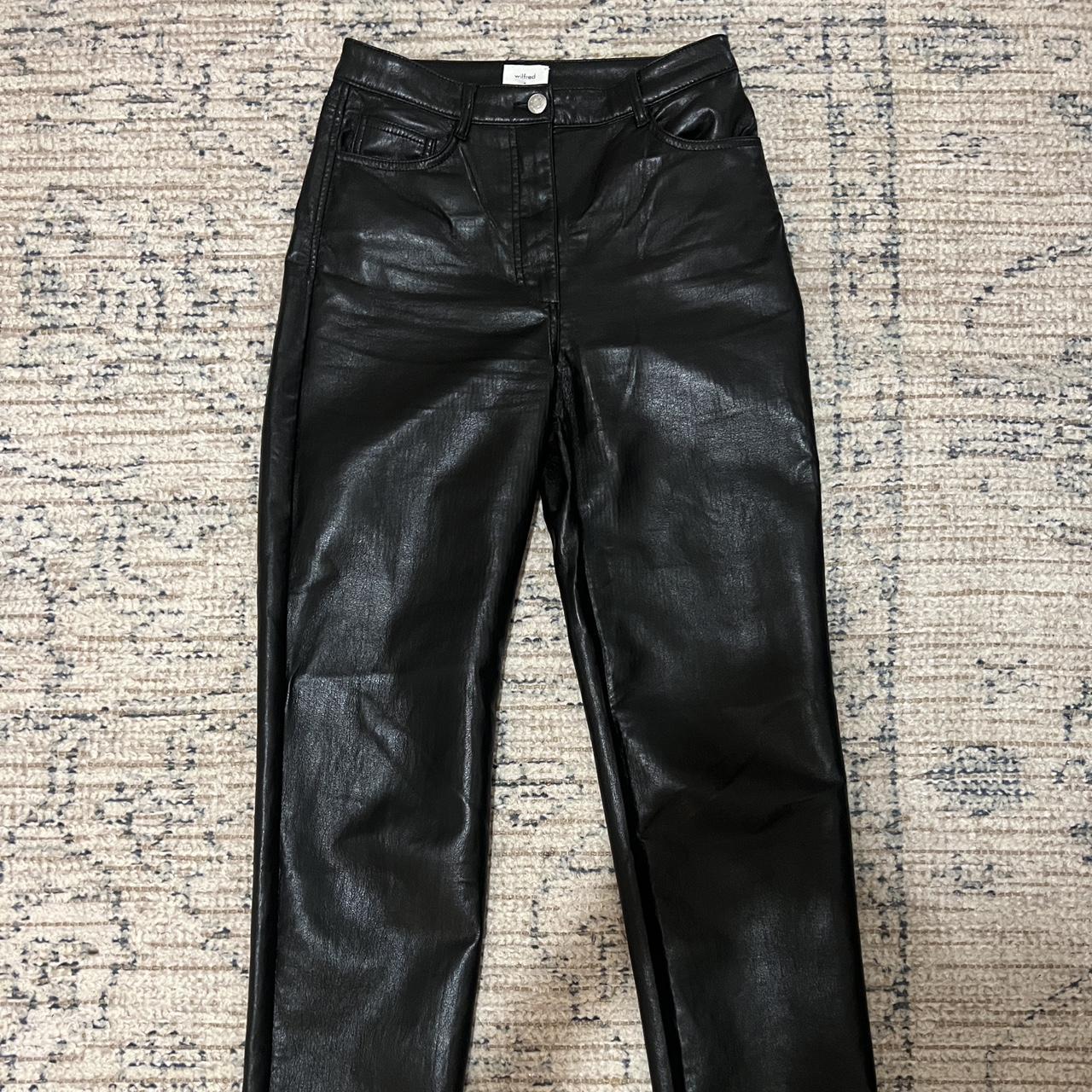 Aritzia Wilfred Melina leather pants size US 4... - Depop