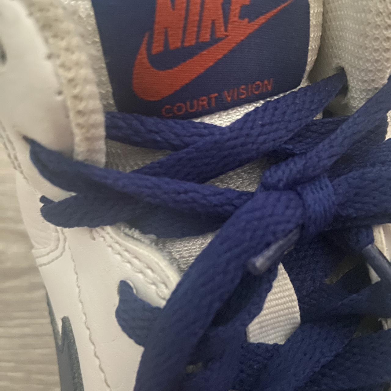 nike court vision mid shoes navy blue and white worn Depop nike court vision mid shoes navy blue and white worn Depop