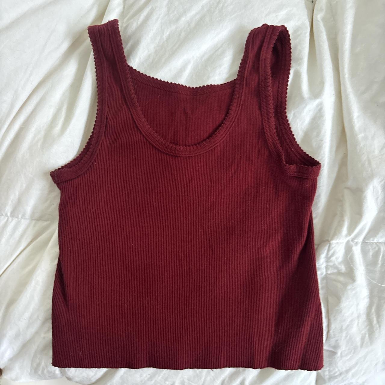 Brandy Melville Women's Tank top Burgundy/Red – Burgundy