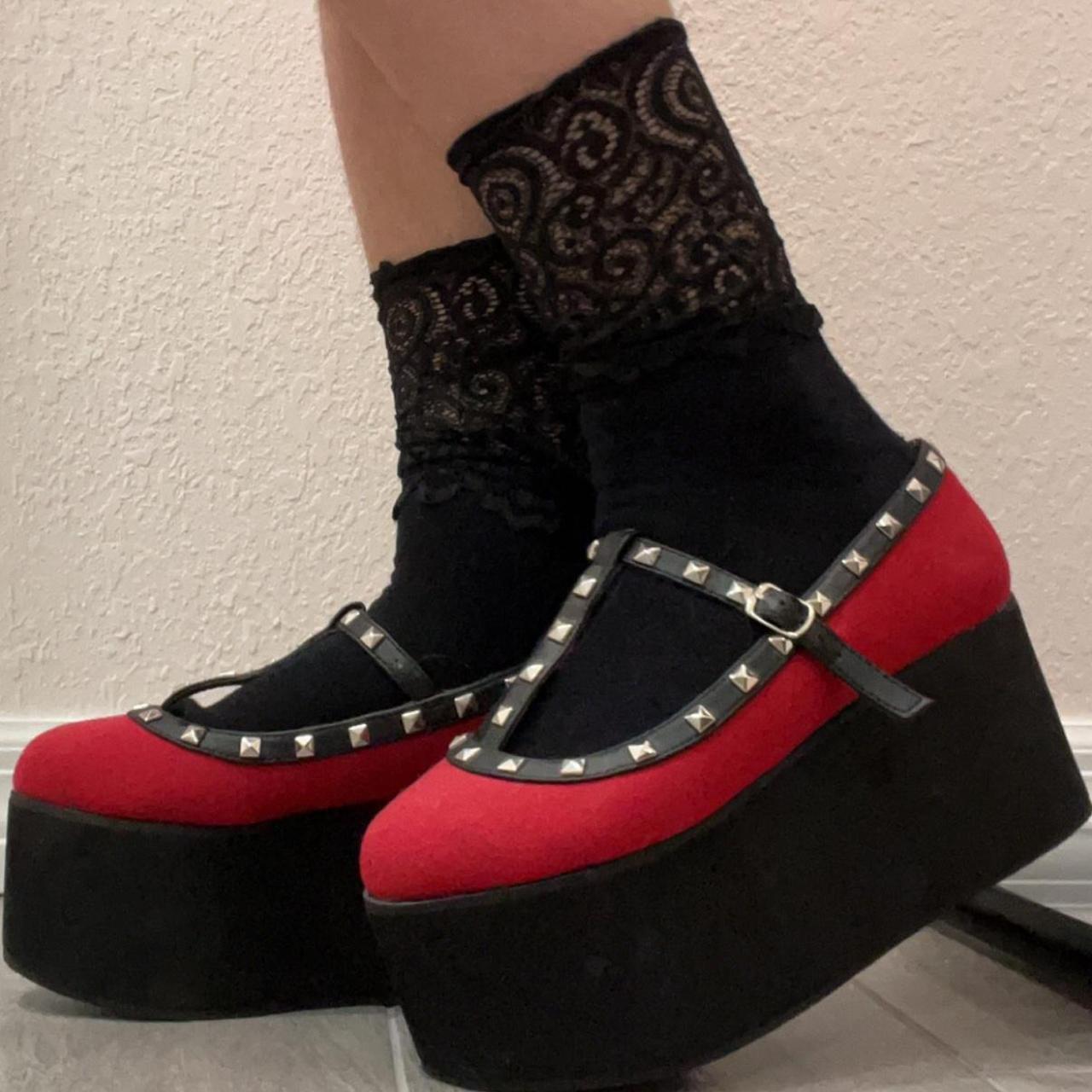 red demonias that were too thin for my feet oops!! - Depop