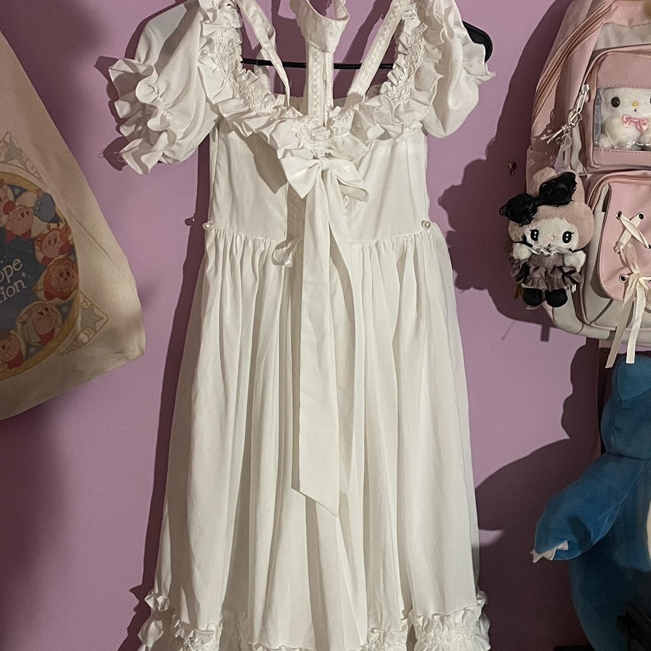 White Lolita Dress Size S Worn a few times, but... - Depop